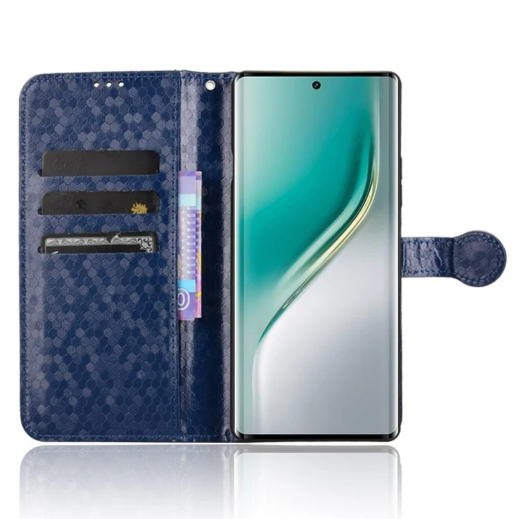 Wallet Case for TECNO Camon 40 4G / 40 Pro 4G / 40 Pro 5G Dot Pattern Imprint PU Leather Phone Cover - Dark Blue