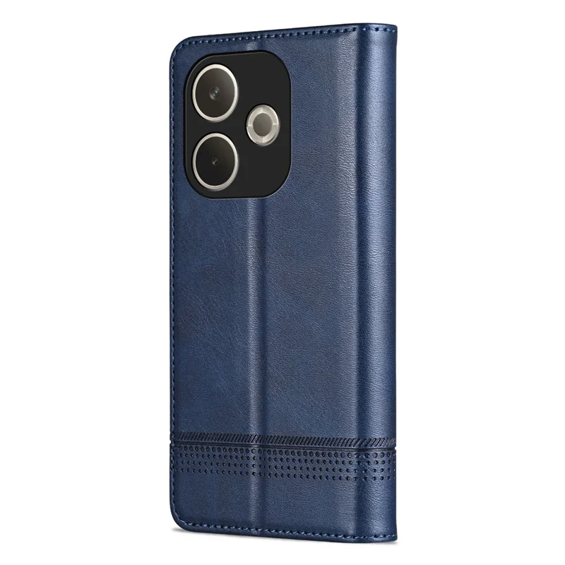 AZNS voor Oppo A5 Pro 4G (Global) / 5G (Global) / A5 Energy 5G (China) Hoesje Koeienhuidstructuur PU Leren Portemonnee Hoes - Blauw