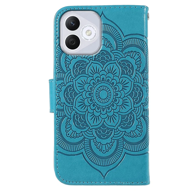 Til Honor 400 Lite 5G Etui i PU-læder med mandala-mønster, lommebeskyttelse til telefon - Blå