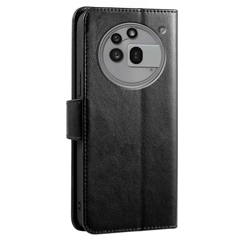 For Nothing Phone (3a) Pro Case Stand Card Holder Wallet Leather Phone Cover - Black