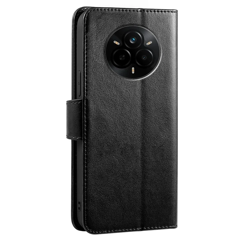 For Realme 14 Pro 5G Hoesje Stand Kaarthouder Portemonnee Leren Telefoonhoes - Zwart