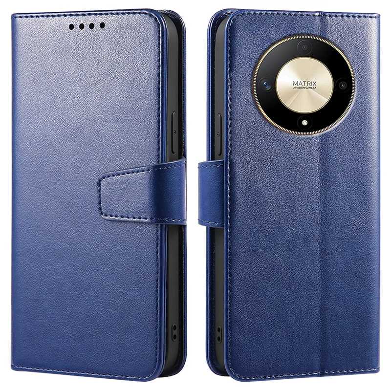 For Honor Magic6 Lite 5G / X9b 5G Case Stand Card Holder Wallet Leather Phone Cover - Blue