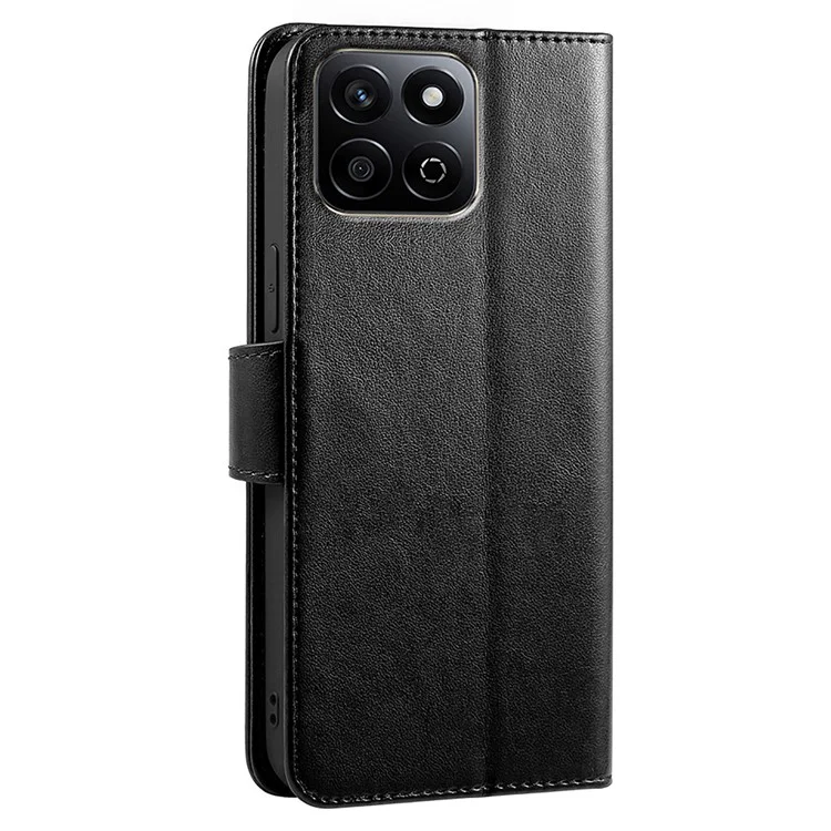 Carcasa Para Teléfono Móvil For Honor X7c 4G Soporte Tarjetero Billetera de Piel - Negro