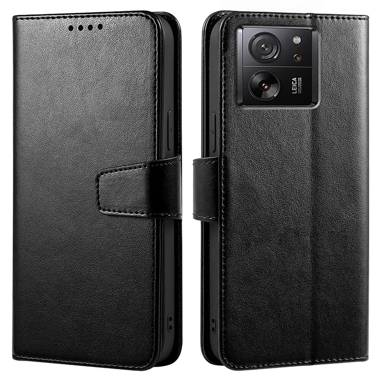 Phone Case For Xiaomi 13T / 13T Pro / Redmi K60 Ultra , Stand Card Holder Wallet Leather Cover - Black