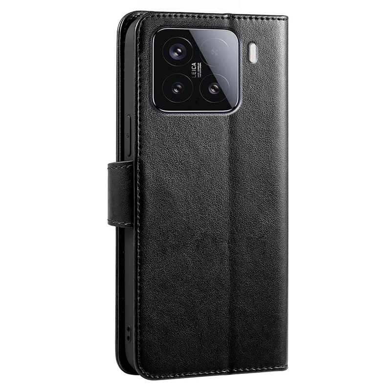 For Xiaomi 15 Case Stand Card Holder Wallet Leather Phone Cover - Black