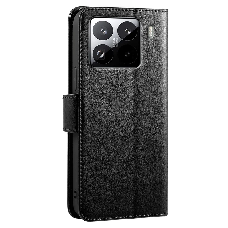 For Xiaomi 15 Pro Case Stand Card Holder Wallet Leather Phone Cover - Black