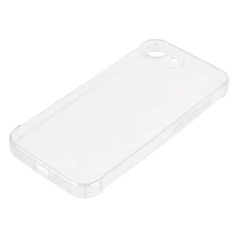 For iPhone 16e Protective Case TPU Clear Phone Cover with Gradient Paper Card