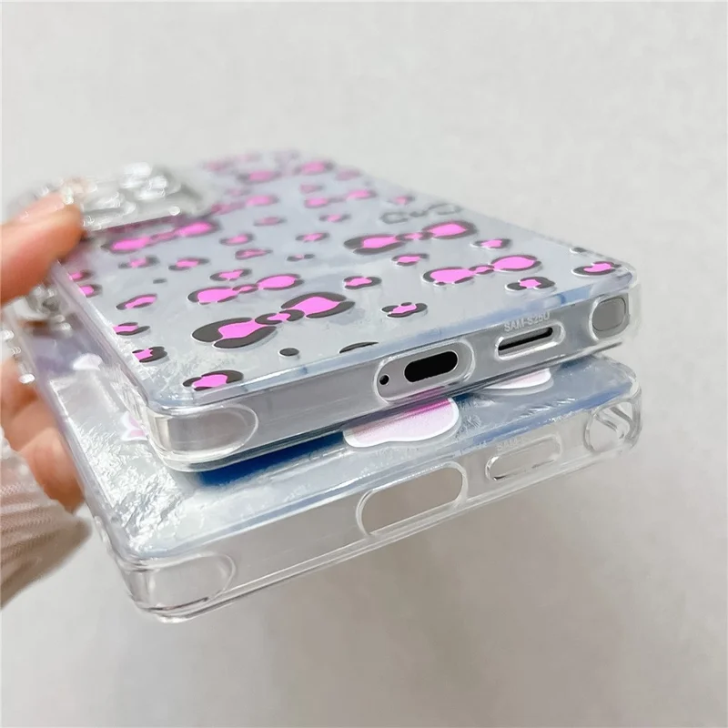 For Samsung Galaxy S25 Ultra Case Bowknot Pattern Design IMD PC + TPU Phone Back Cover with Glass Lens Film - BK5