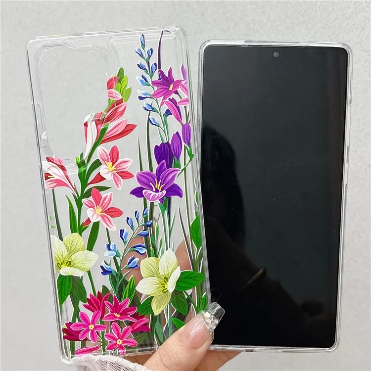 For Samsung Galaxy S25 Ultra Case Full Coverage Floral Pattern Printing Air Cushion Anti Drop TPU Phone Cover - FG1