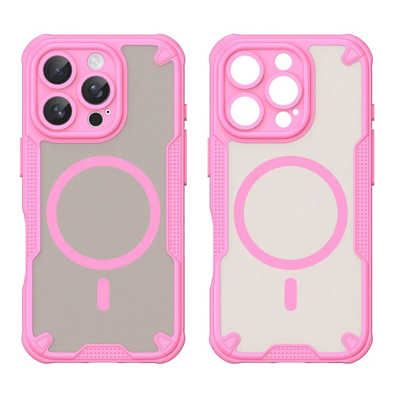 Bulk Purchasing For iPhone 16 Pro Max Magnetic Case Compatible with MagSafe TPU + PC Phone Back Cover - Pink