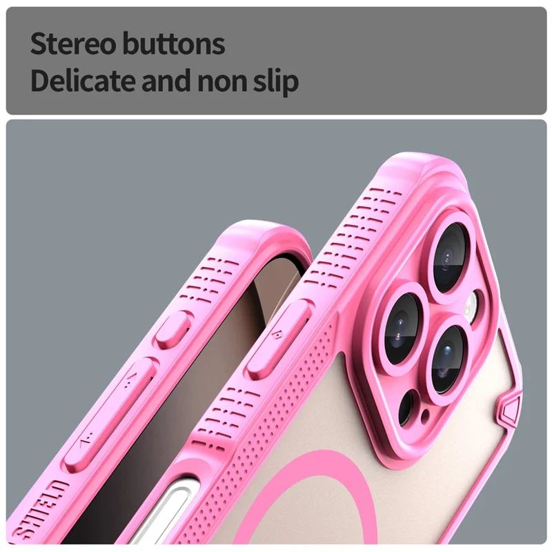 Bulk Purchasing For iPhone 16 Pro Max Magnetic Case Compatible with MagSafe TPU + PC Phone Back Cover - Pink
