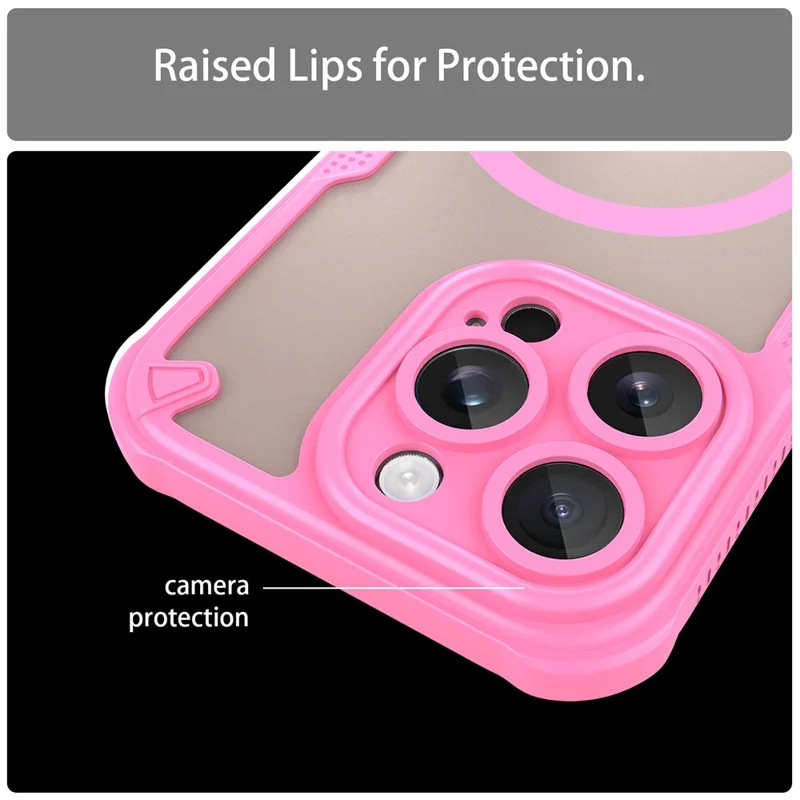 Bulk Purchasing For iPhone 16 Pro Max Magnetic Case Compatible with MagSafe TPU + PC Phone Back Cover - Pink