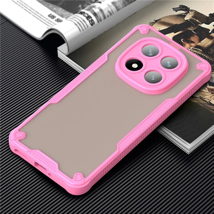 For Xiaomi Redmi Note 14 Pro+ 5G Case Hybrid Frosted Phone Back Cover - Pink
