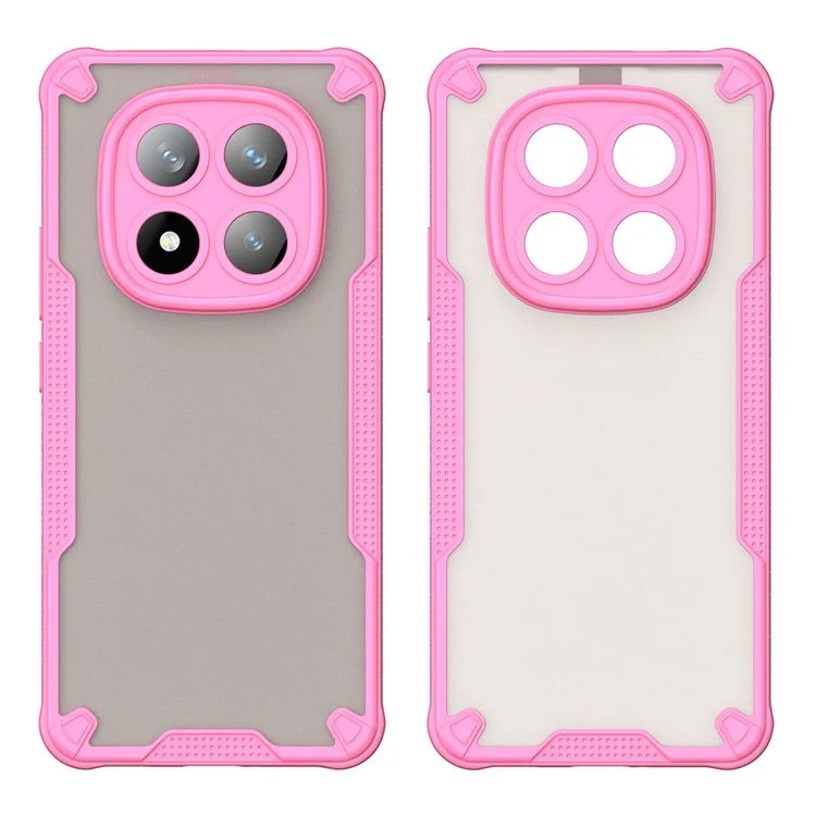 For Xiaomi Redmi Note 14 Pro+ 5G Case Hybrid Frosted Phone Back Cover - Pink