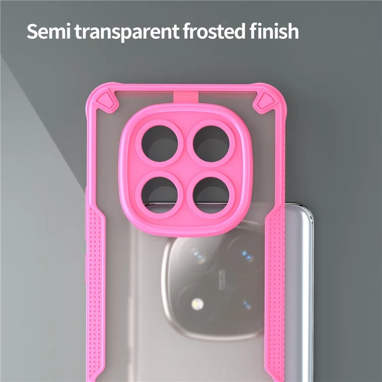 For Xiaomi Redmi Note 14 Pro+ 5G Case Hybrid Frosted Phone Back Cover - Pink