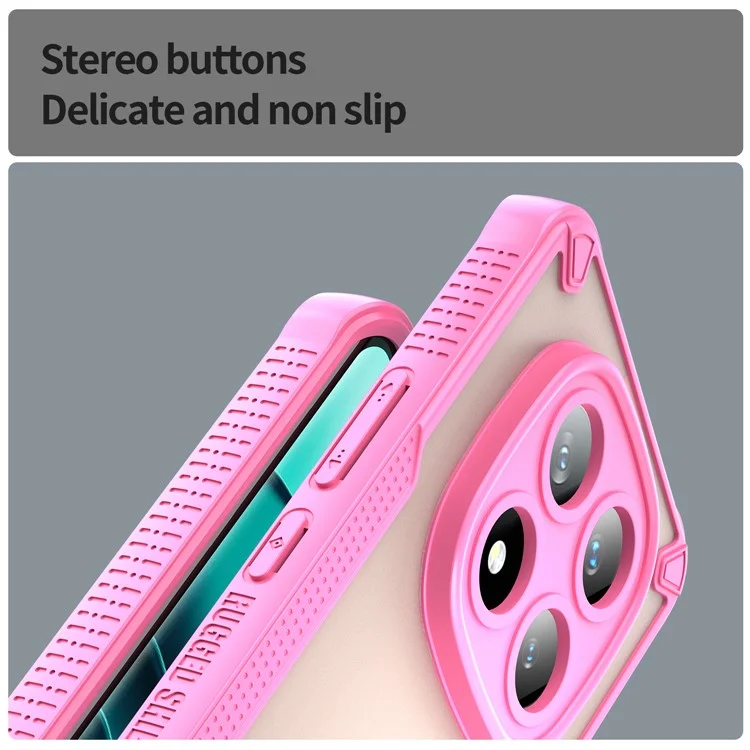 For Xiaomi Redmi Note 14 Pro+ 5G Case Hybrid Frosted Phone Back Cover - Pink