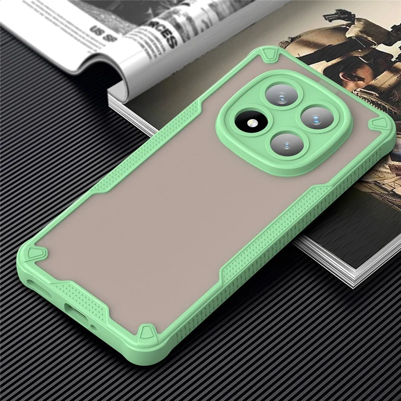 For Xiaomi Redmi Note 14 Pro+ 5G Case Hybrid Frosted Phone Back Cover - Green