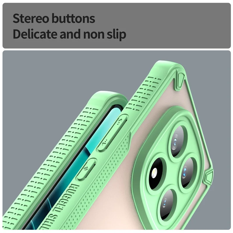 For Xiaomi Redmi Note 14 Pro+ 5G Case Hybrid Frosted Phone Back Cover - Green