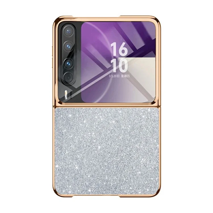 Чехол для Huawei Pura X с электролитическим блеском из ПК - Серебристый
