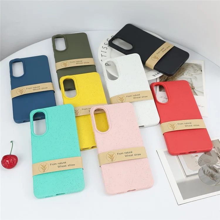Funda para Samsung Galaxy S25 Edge Biodegradable de Paja de Trigo + TPU Mate - Amarillo