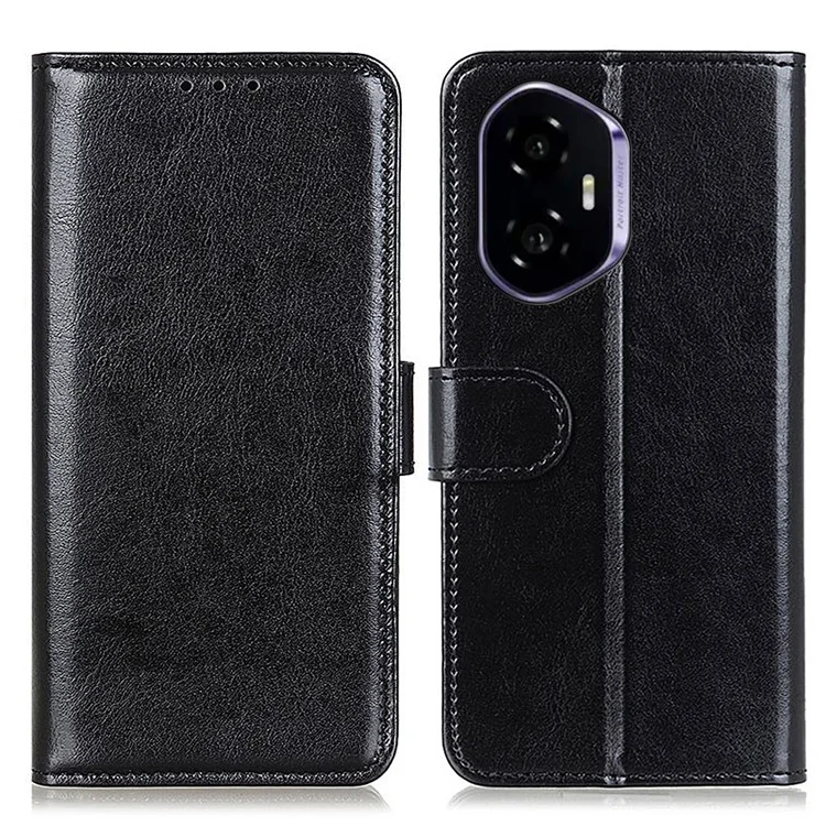 Capa For Honor 400 Textura de Couro Crazy Horse com Suporte para Celular - Preto