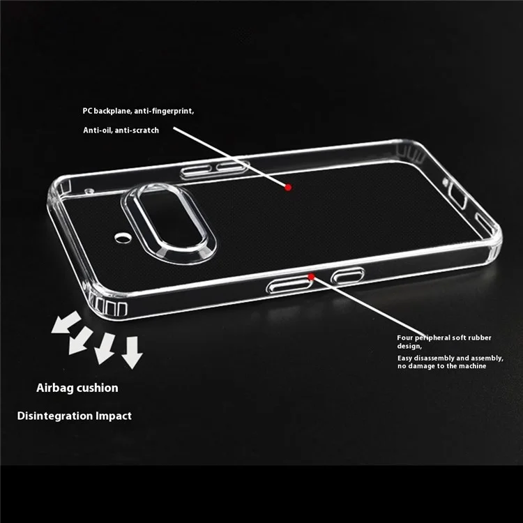 For Nothing Phone (3a) Case Clear PC + TPU Anti-Scratch Phone Back Cover