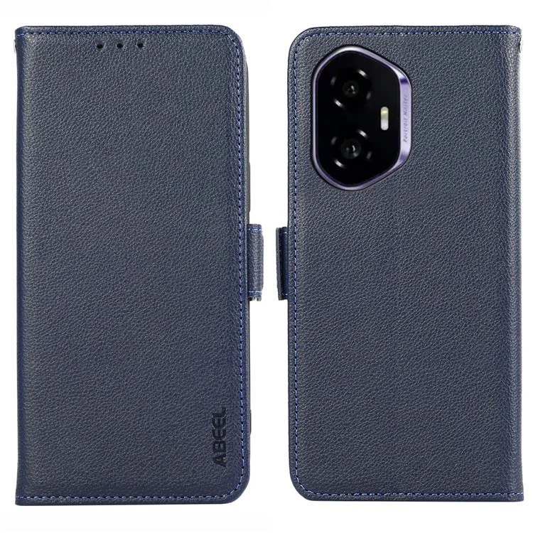 ABEEL Per Honor 400 Cover in Pelle Effetto Liscia con Blocco RFID - Blu
