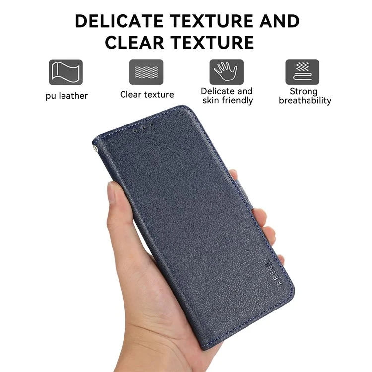 ABEEL Per Honor 400 Cover in Pelle Effetto Liscia con Blocco RFID - Blu