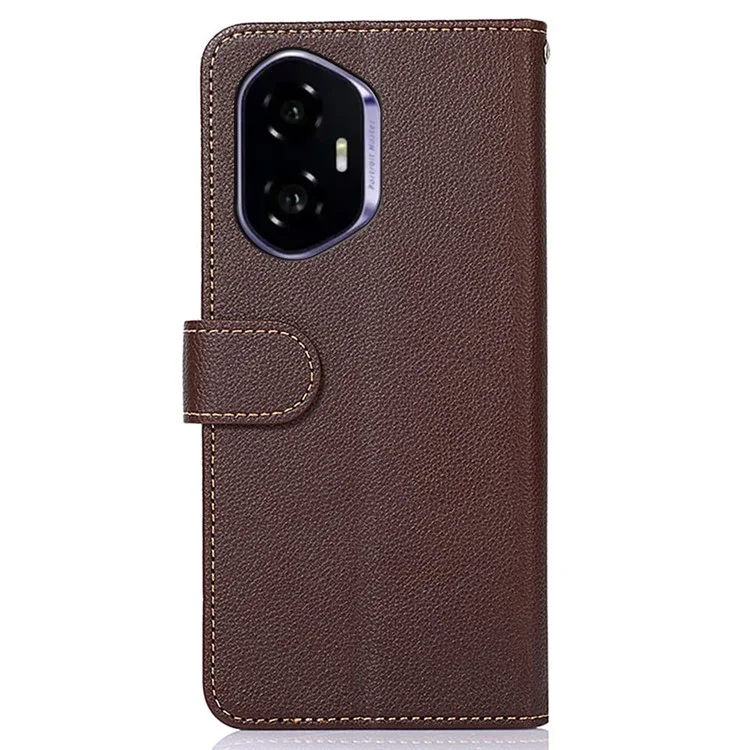 KHAZNEH per Honor 400 Cover Portafoglio Anti-RFID in Pelle PU - Marrone