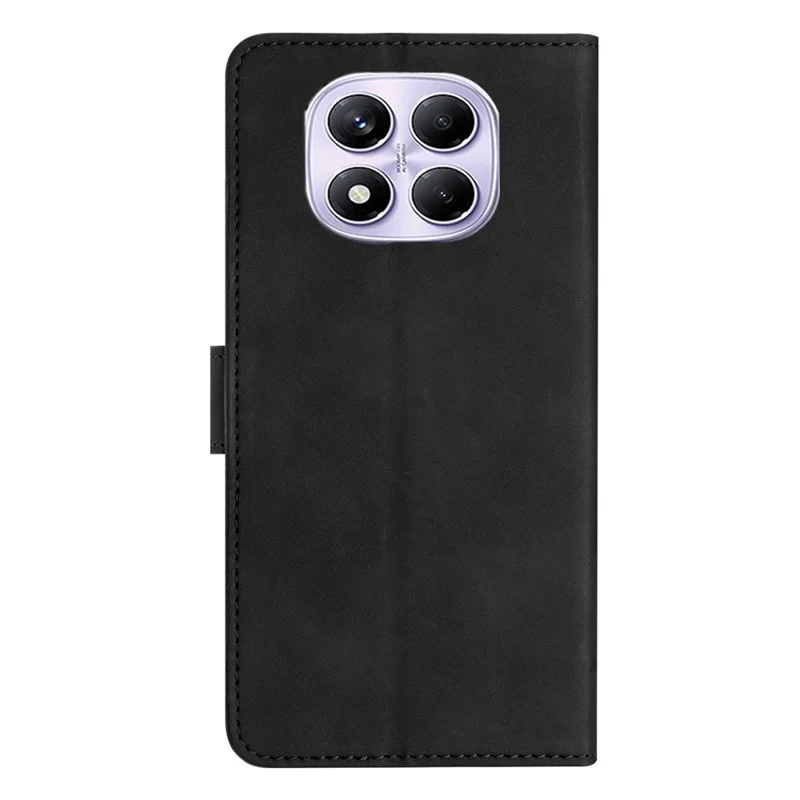 Voor Xiaomi Redmi Note 14 Pro 4G hoesje met vlinderprint Lederen portemonnee hoes - Zwart
