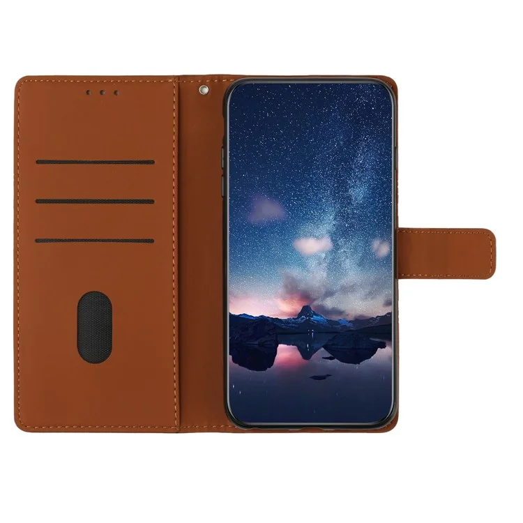 For Honor Magic7 Pro 5G Case Rhombus Leather Horizontal Flip Phone Cover - Brown