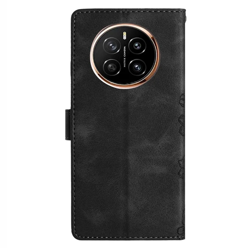 Étui For Honor Magic7 Pro 5G Motif Papillon et Fleurs en Cuir Tactile - Noir