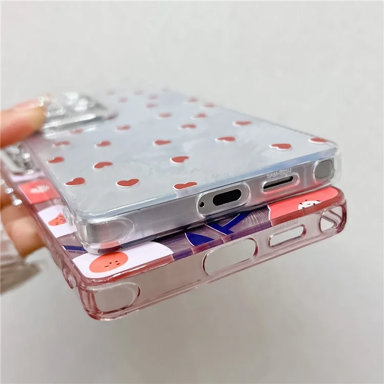 For Samsung Galaxy S25 Ultra Case Floral Pattern Design IMD PC + TPU Phone Back Cover with Glass Lens Film - FH4
