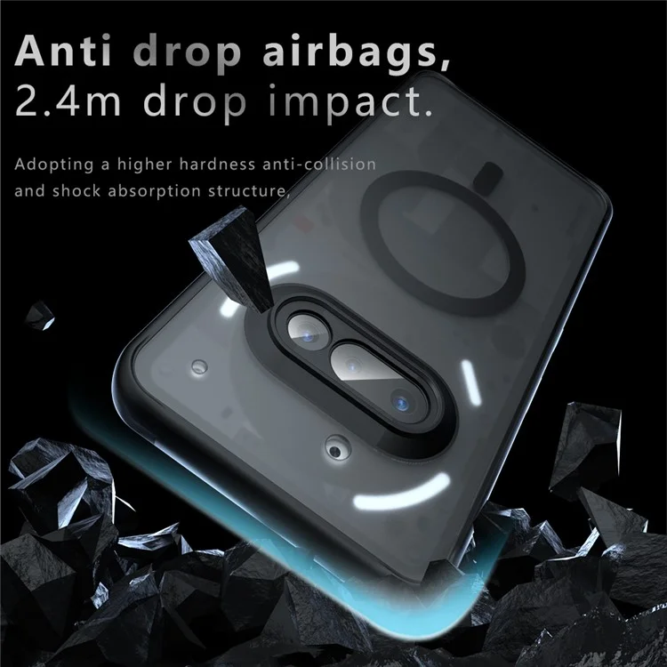 For Nothing Phone (3a) Case Compatible with MagSafe TPU + PC Matte Skin Touch Phone Cover