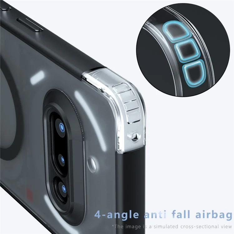 For Nothing Phone (3a) Case Compatible with MagSafe TPU + PC Matte Skin Touch Phone Cover