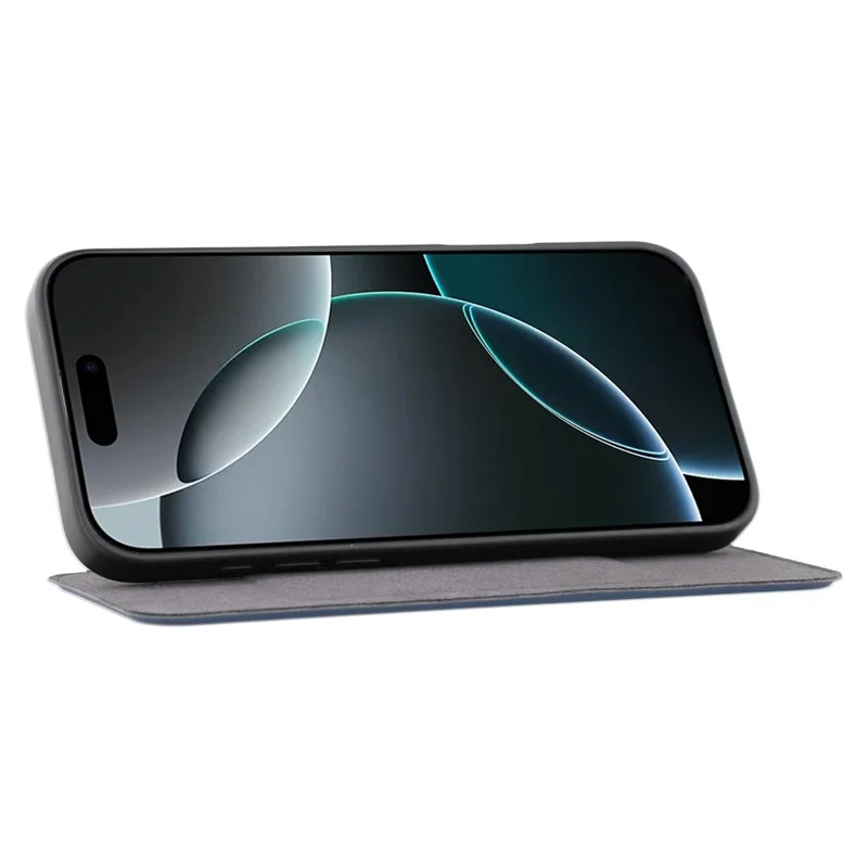 X-LEVEL For iPhone 16 Pro Magnetic Case Leather Flip Stand Phone Cover with Card Holder Detachable Design - Black