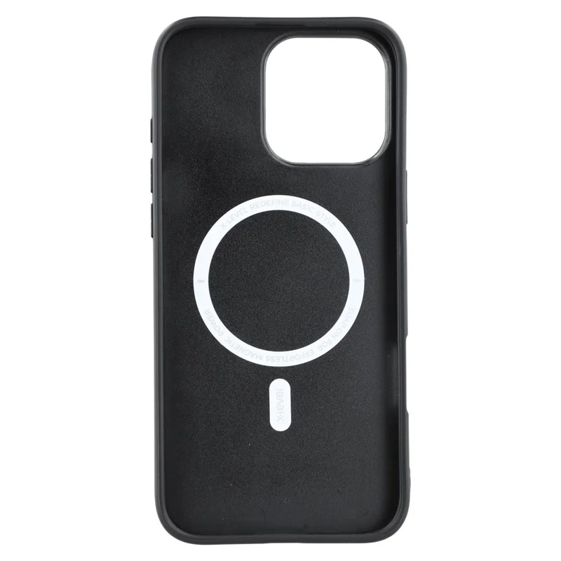X-LEVEL For iPhone 16 Pro Magnetic Case Leather Flip Stand Phone Cover with Card Holder Detachable Design - Black