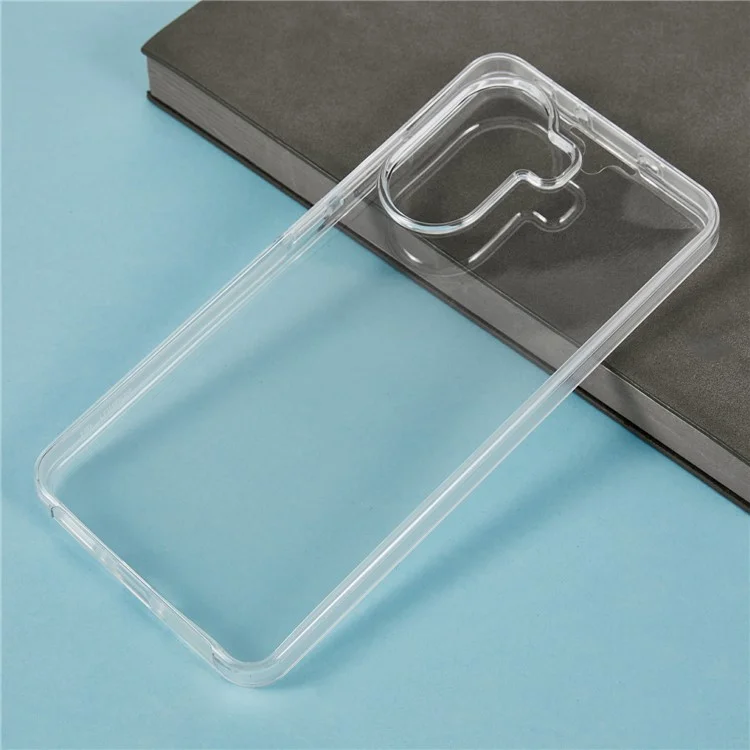 Für Xiaomi Poco X7 Pro 5G / Redmi Turbo 4 5G Hülle TPU-Rahmen Transparente Acryl-Rückseite Handyhülle mit PET-Folie