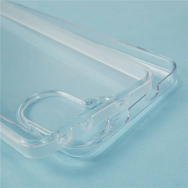 Für Xiaomi Poco X7 Pro 5G / Redmi Turbo 4 5G Hülle TPU-Rahmen Transparente Acryl-Rückseite Handyhülle mit PET-Folie