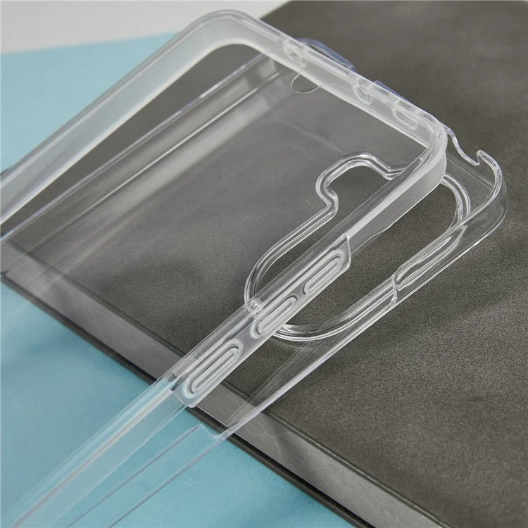 Für Xiaomi Poco X7 Pro 5G / Redmi Turbo 4 5G Hülle TPU-Rahmen Transparente Acryl-Rückseite Handyhülle mit PET-Folie