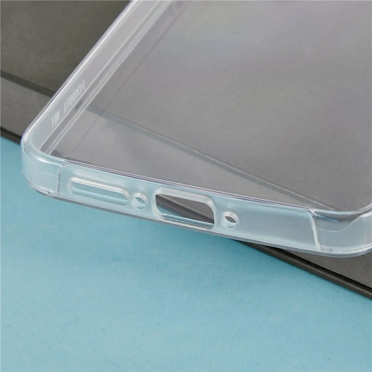 Für Xiaomi Poco X7 Pro 5G / Redmi Turbo 4 5G Hülle TPU-Rahmen Transparente Acryl-Rückseite Handyhülle mit PET-Folie