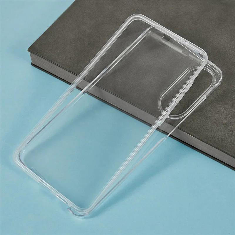 Capa para Samsung Galaxy S25 Edge em TPU com Moldura Transparente, Parte Traseira em Acrílico, Película PET Protetora