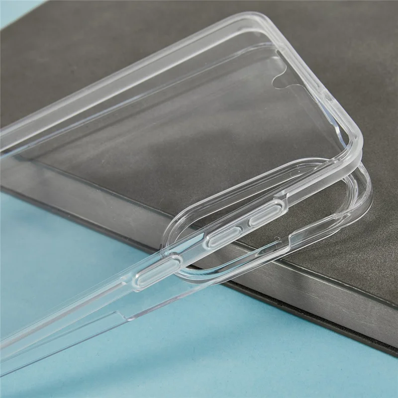 Capa para Samsung Galaxy S25 Edge em TPU com Moldura Transparente, Parte Traseira em Acrílico, Película PET Protetora
