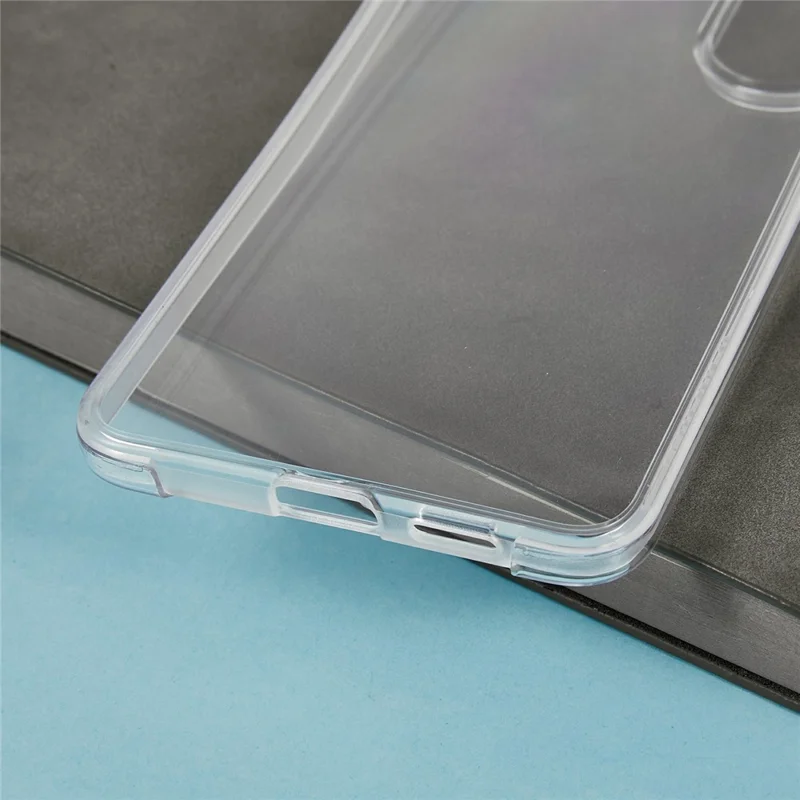 Capa para Samsung Galaxy S25 Edge em TPU com Moldura Transparente, Parte Traseira em Acrílico, Película PET Protetora