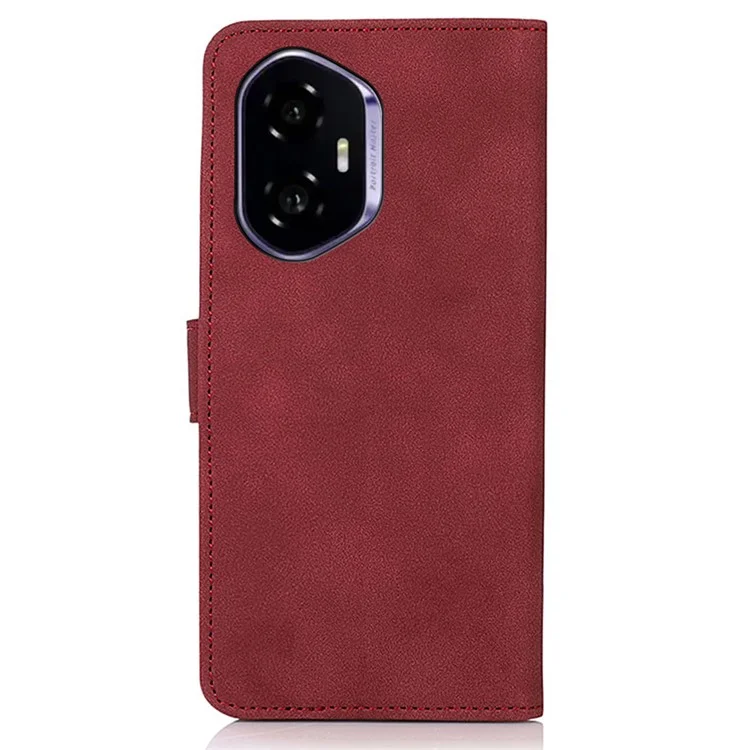 KHAZNEH Pour Honor 400 Étui en Cuir PU Portefeuille Support Housse de Téléphone - Rouge