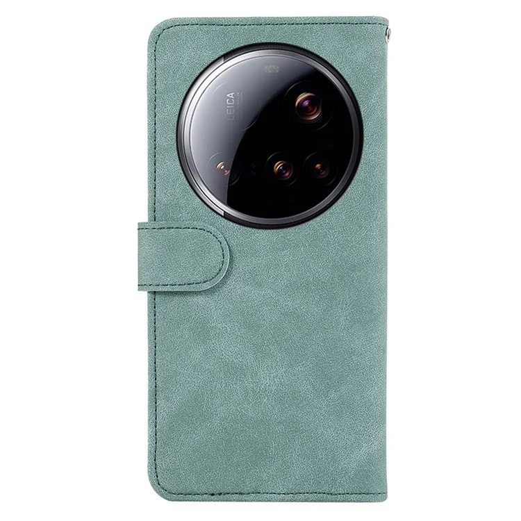 ABEEL Für Xiaomi 15 Ultra Hülle Farblich Abgesetzt Leder Flip Handyhülle RFID-Blockierung - Babyblau