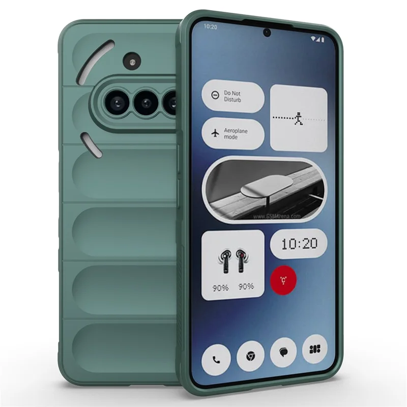 For Nothing Phone (3a) Case Anti-Drop Soft TPU Rugged Phone Back Cover - Green