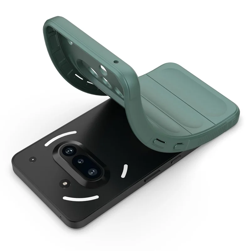 For Nothing Phone (3a) Case Anti-Drop Soft TPU Rugged Phone Back Cover - Green