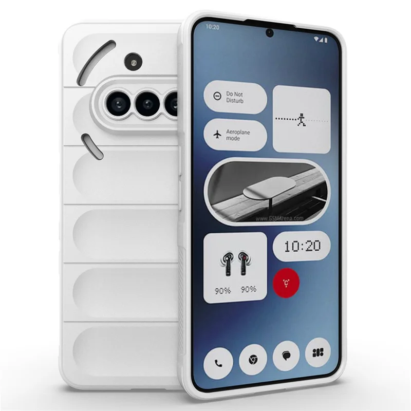 For Nothing Phone (3a) Case Anti-Drop Soft TPU Rugged Phone Back Cover - White