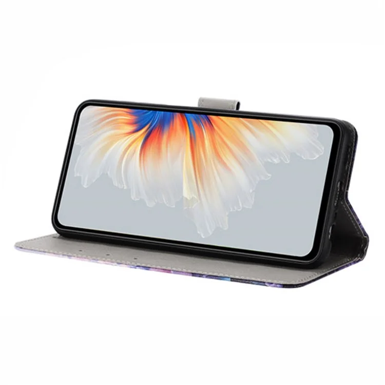 YX-2501 Per Oppo Reno13 F 5G / 4G Cover con Stampa a Motivi in Pelle PU Portafoglio con Cordino - Albero di Farfalle